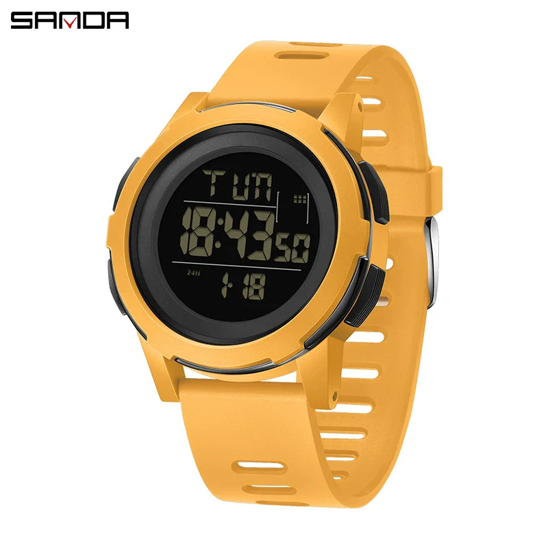 Wholesale Digital Watch Outdoor Luminous Allmatch Fashion Ol Round Dial Abs Case Tpu Strap Acrylic Mirror Unisex - Image 13