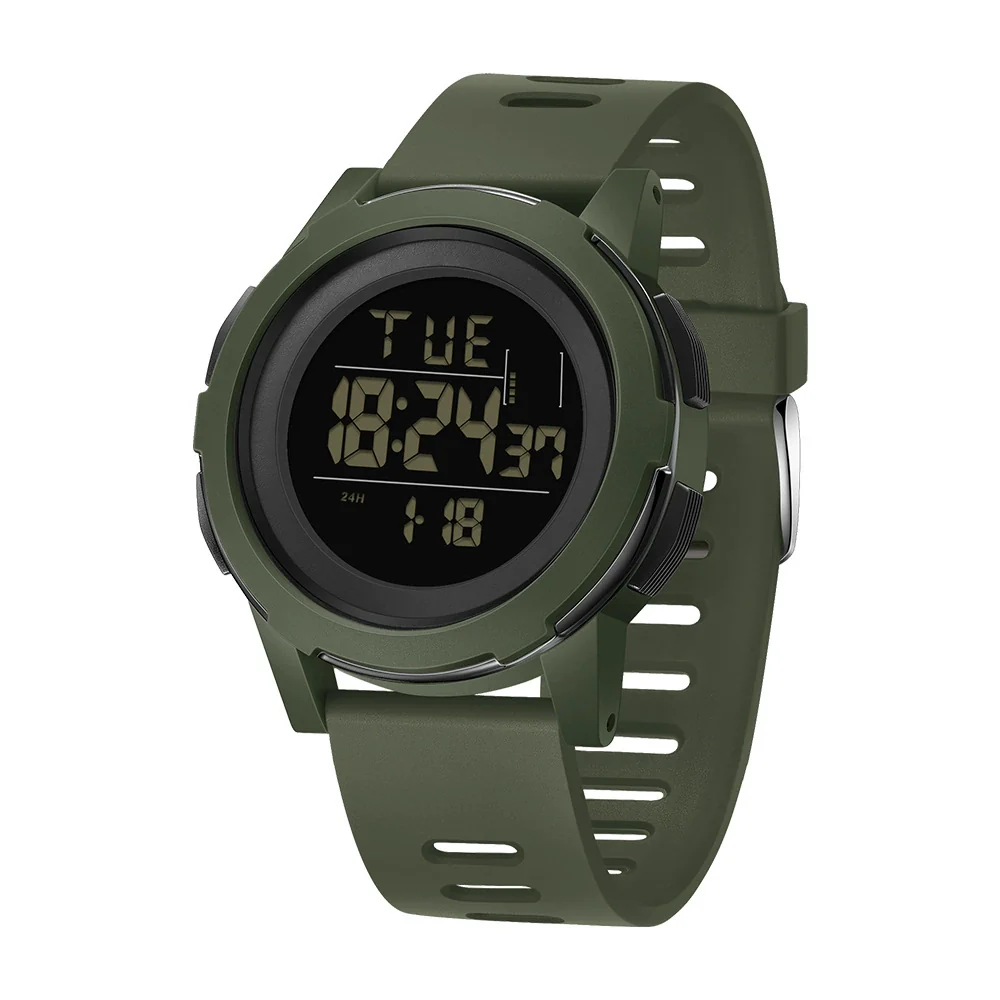 Wholesale Digital Watch Outdoor Luminous Allmatch Fashion Ol Round Dial Abs Case Tpu Strap Acrylic Mirror Unisex - Image 14