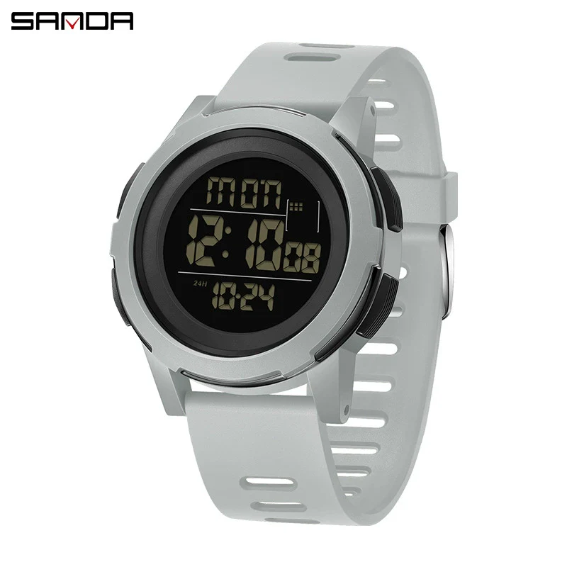 Wholesale Digital Watch Outdoor Luminous Allmatch Fashion Ol Round Dial Abs Case Tpu Strap Acrylic Mirror Unisex - Image 16