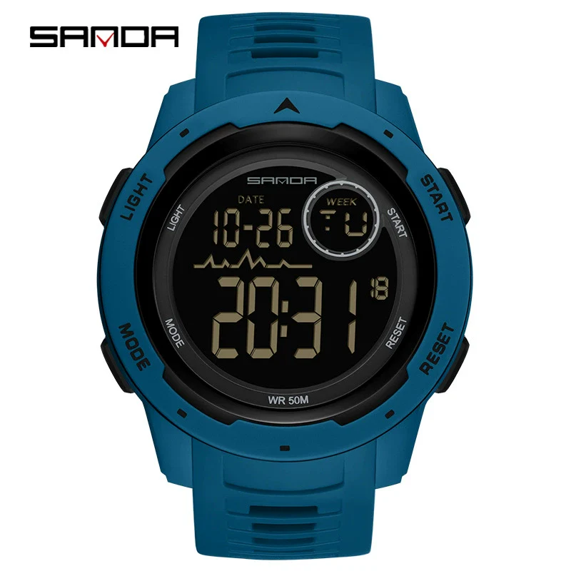 Wholesale Digital Watch Outdoor Luminous Allmatch Fashion Ol Round Dial Abs Case Tpu Strap Acrylic Mirror Unisex - Image 3