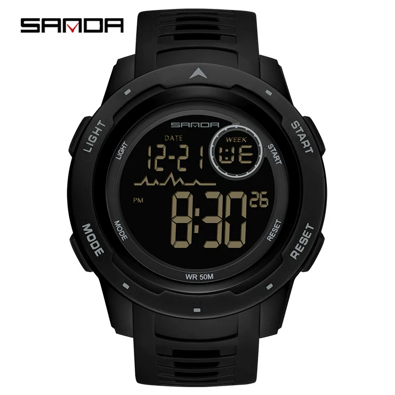 Wholesale Digital Watch Outdoor Luminous Allmatch Fashion Ol Round Dial Abs Case Tpu Strap Acrylic Mirror Unisex - Image 4