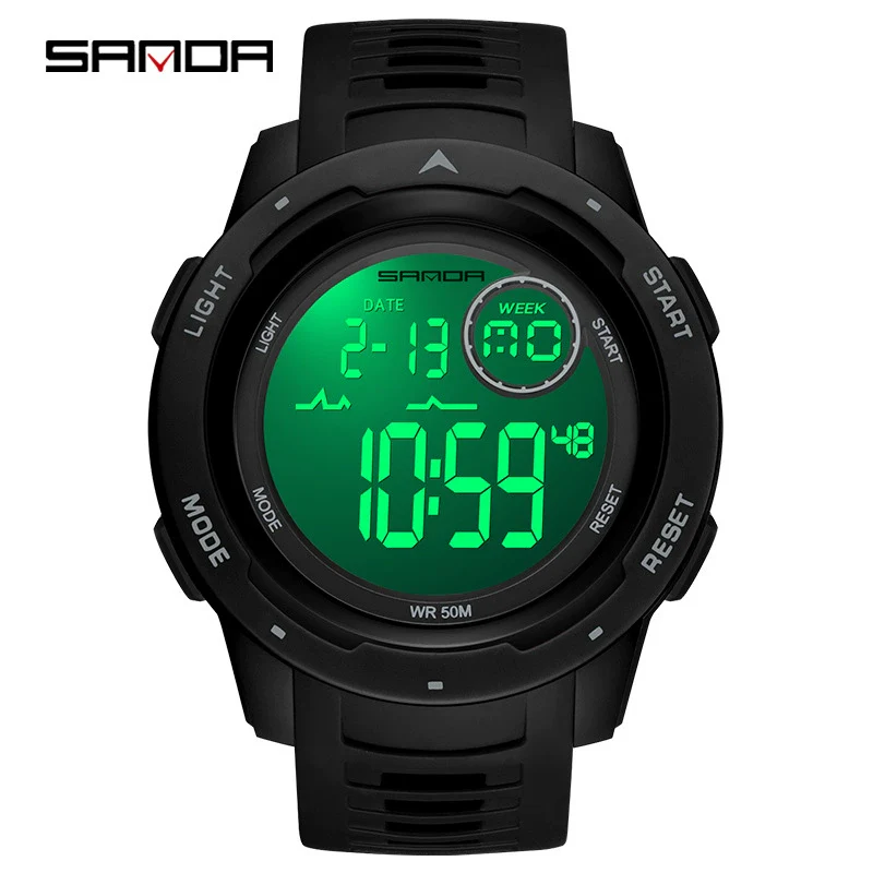 Wholesale Digital Watch Outdoor Luminous Allmatch Fashion Ol Round Dial Abs Case Tpu Strap Acrylic Mirror Unisex - Image 5