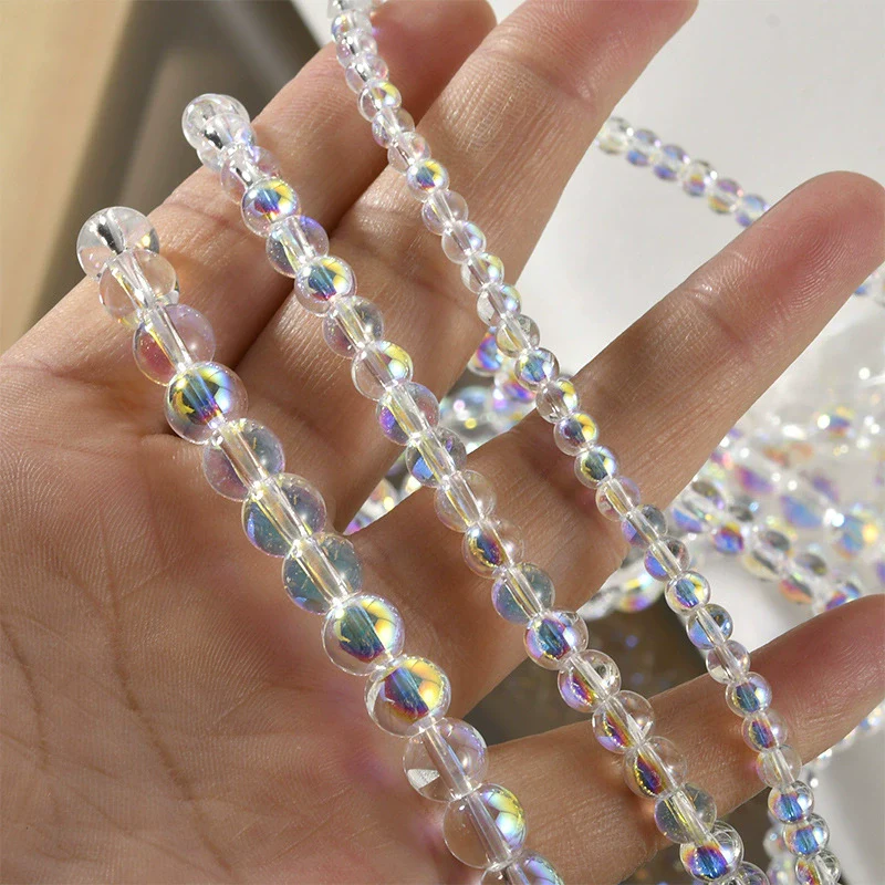 Wholesale Diy Beaded Jewelry Accessories Glass Glazed Round Beads Electroplated For Bracelet Necklace - Image 2