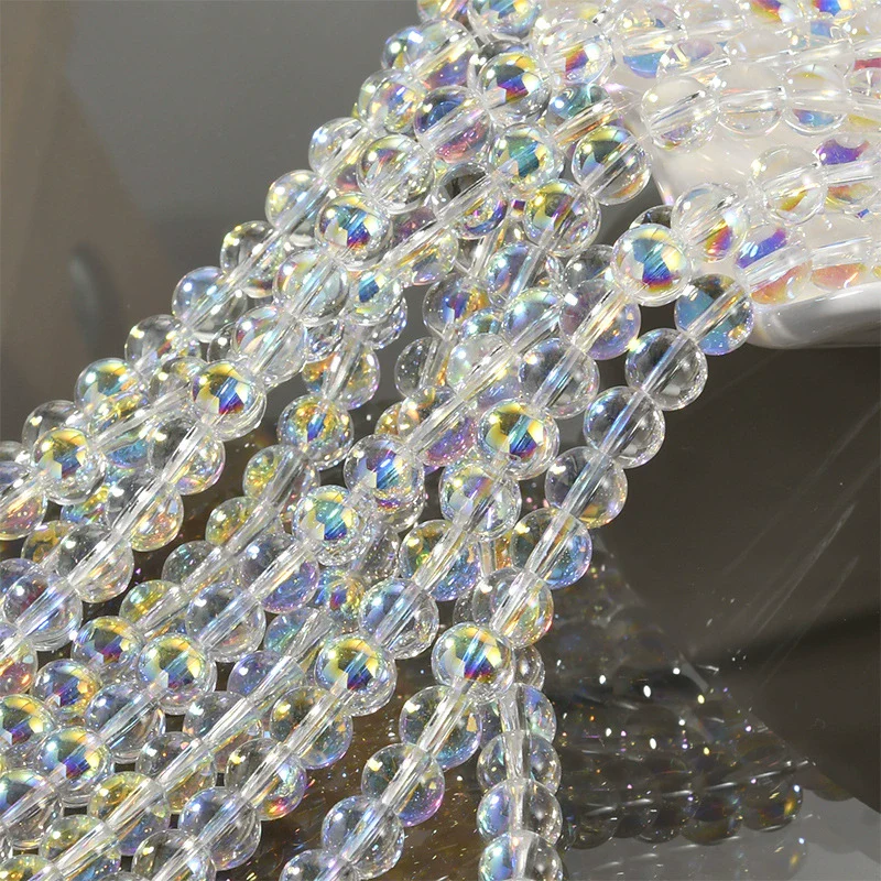 Wholesale Diy Beaded Jewelry Accessories Glass Glazed Round Beads Electroplated For Bracelet Necklace - Image 8