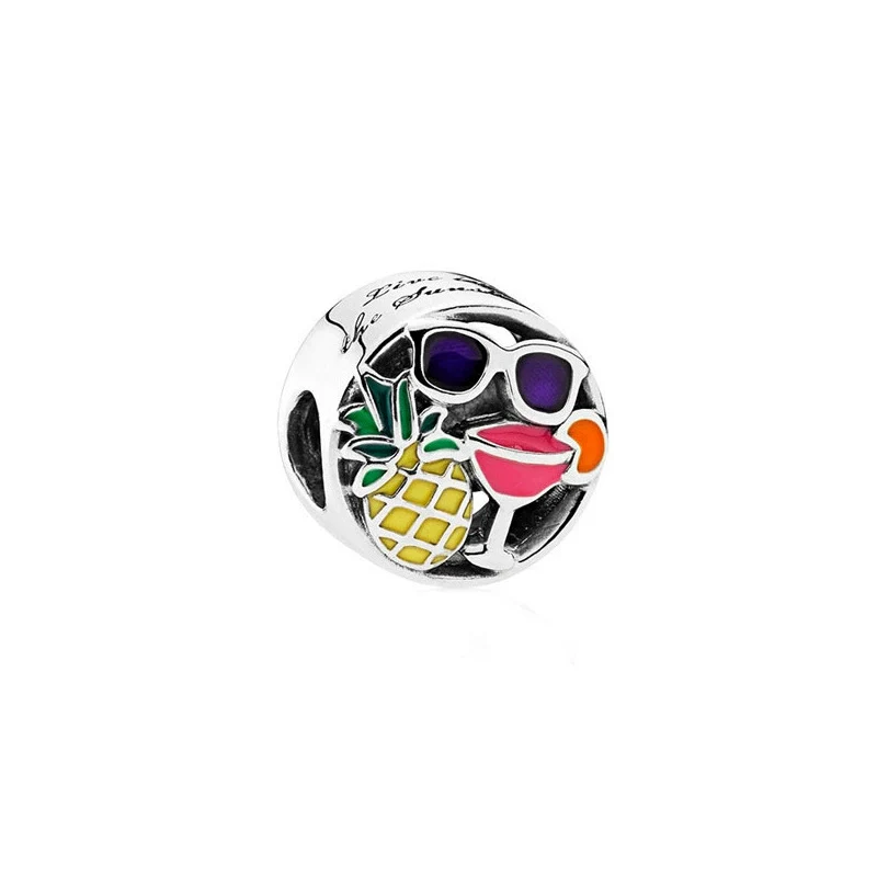 Wholesale Diy Beads 925 Silver Magnolia Love Full Diamond Fixed Hanging Beads With Totem Pattern Inlay - Image 14
