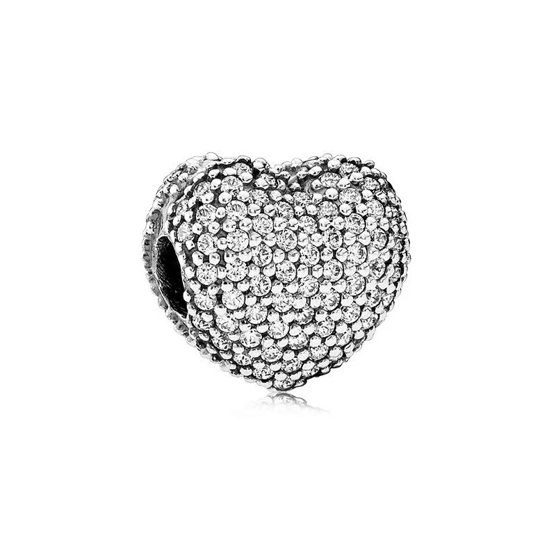 Wholesale Diy Beads 925 Silver Magnolia Love Full Diamond Fixed Hanging Beads With Totem Pattern Inlay - Image 22
