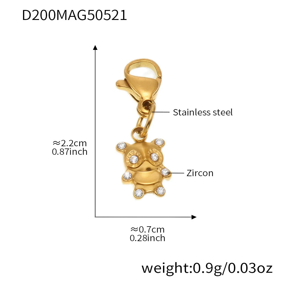 Wholesale Diy Ferris Wheel Zircon Oil Drop Geometric Stainless Steel Electroplated Bracelet And Anklet Set For Women - Image 28