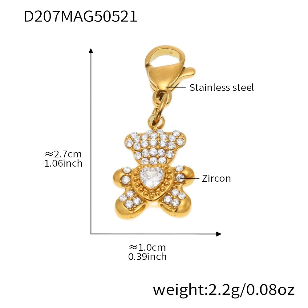 Wholesale Diy Ferris Wheel Zircon Oil Drop Geometric Stainless Steel Electroplated Bracelet And Anklet Set For Women - Image 35