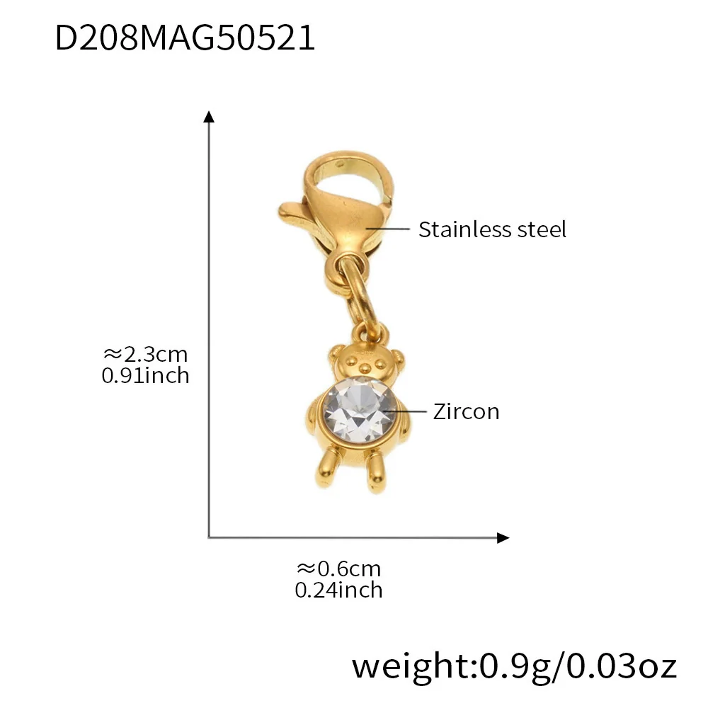 Wholesale Diy Ferris Wheel Zircon Oil Drop Geometric Stainless Steel Electroplated Bracelet And Anklet Set For Women - Image 36
