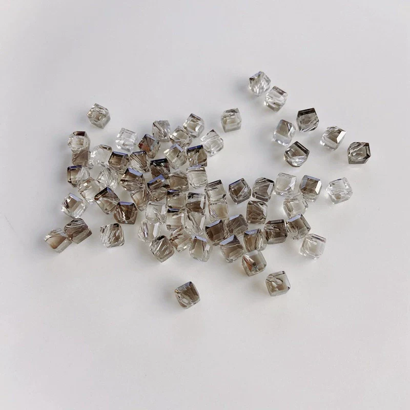 Wholesale Diy Jewelry Accessories Geometric Square Transparent Perforated Glass Crystal Beads With Glaze And Environmental Protection Treatment - Image 12