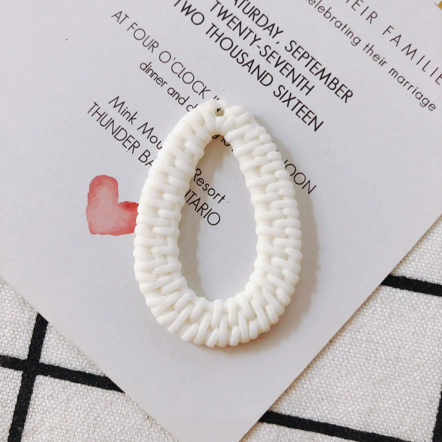 Wholesale Diy Jewelry Accessories Plastic Resin Hollow Water Drop Shape Earrings - Image 11