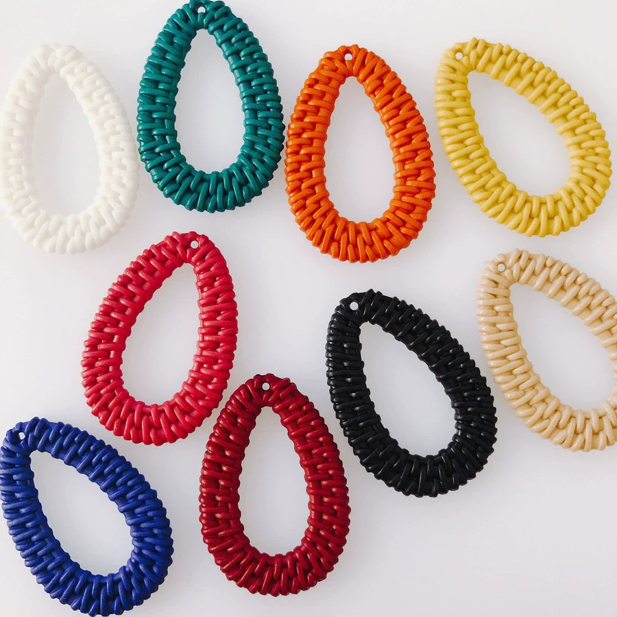 Wholesale Diy Jewelry Accessories Plastic Resin Hollow Water Drop Shape Earrings - Image 2