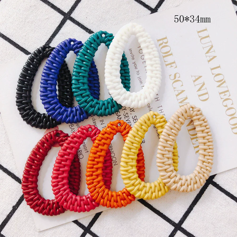 Wholesale Diy Jewelry Accessories Plastic Resin Hollow Water Drop Shape Earrings - Image 4