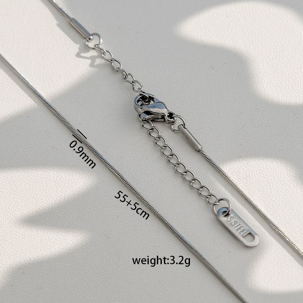 Wholesale Diy Snake Bone Necklace For Women Made Of Stainless Steel With Geometric Pattern And Electroplating - Image 14