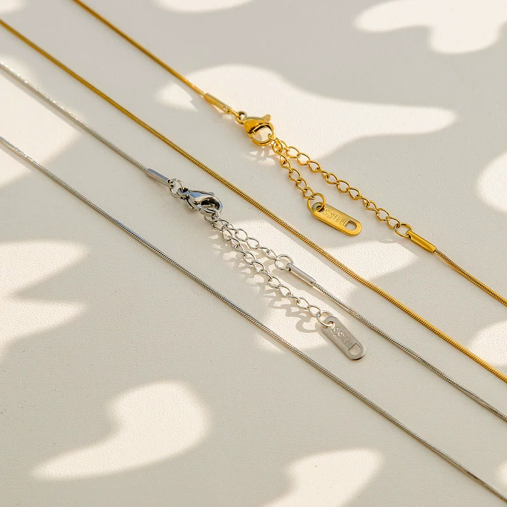Wholesale Diy Snake Bone Necklace For Women Made Of Stainless Steel With Geometric Pattern And Electroplating - Image 5