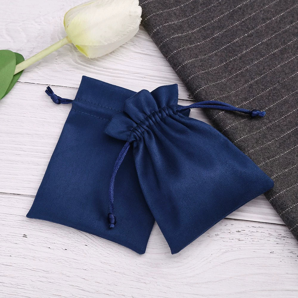 Wholesale Drawstring Cloth Jewelry Storage Bag Suede Flannel Material - Image 6