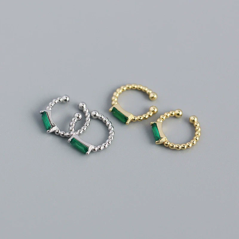 Wholesale Ear Bone Clip Jewelry S925 Sterling Silver Round Bead Geometric Electroplated For Women