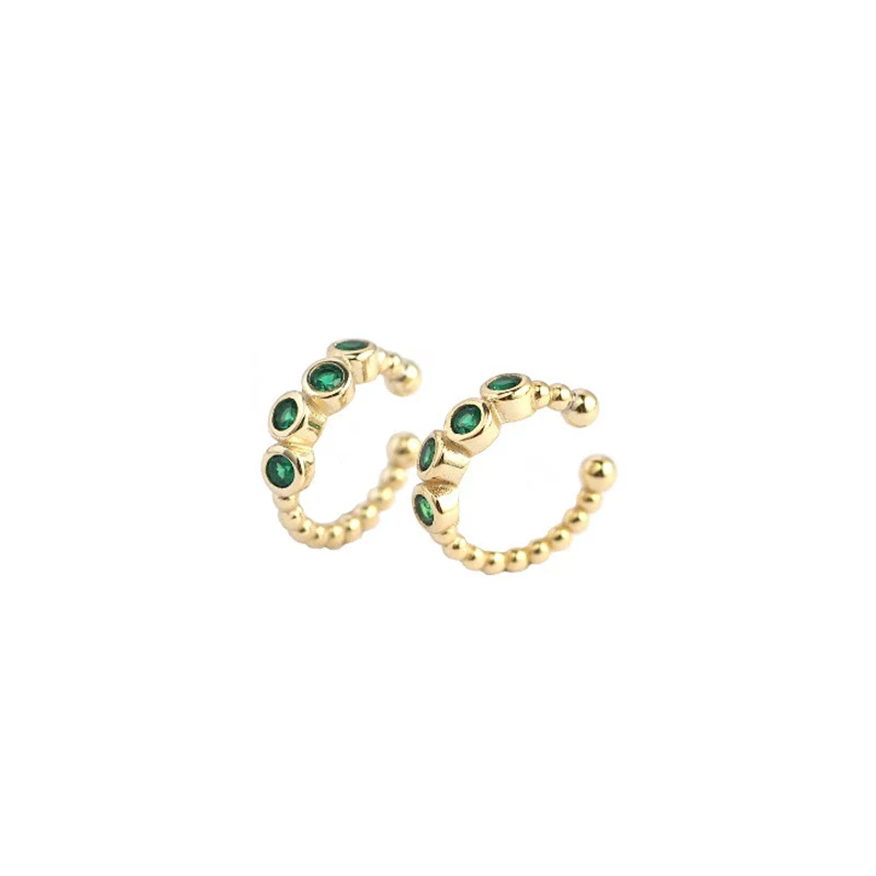 Wholesale Ear Clip S925 Sterling Silver Geometric Metal Wind For Women Electroplated - Image 5