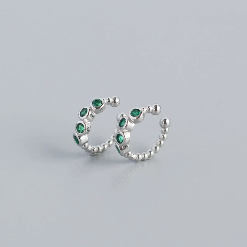 Wholesale Ear Clip S925 Sterling Silver Geometric Metal Wind For Women Electroplated - Image 6