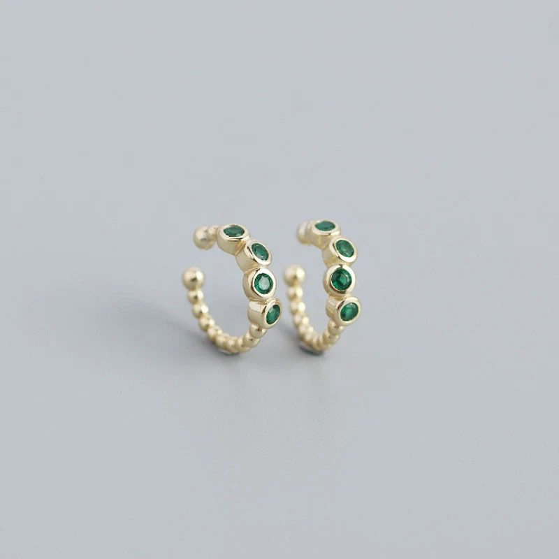 Wholesale Ear Clip S925 Sterling Silver Geometric Metal Wind For Women Electroplated - Image 7