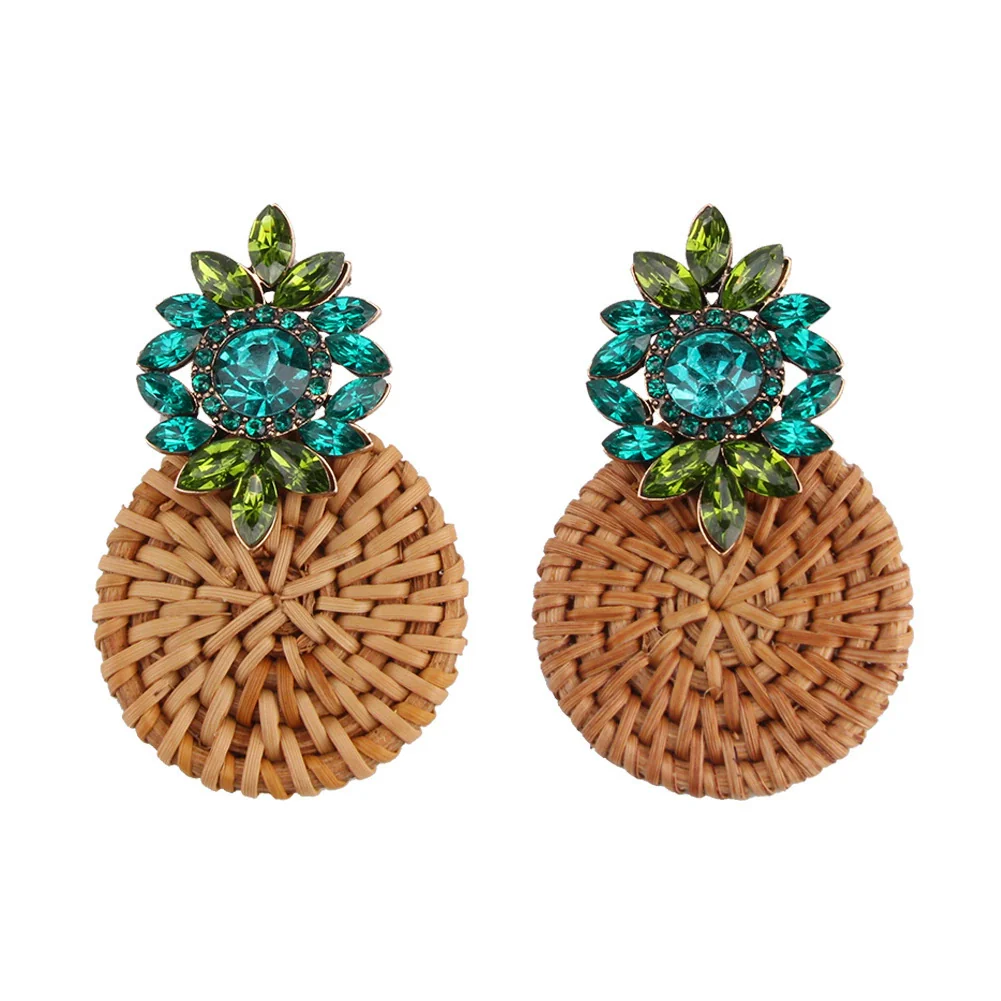 Wholesale Ear Jewelry Bamboo Woven Geometric Diamond Design - Image 6