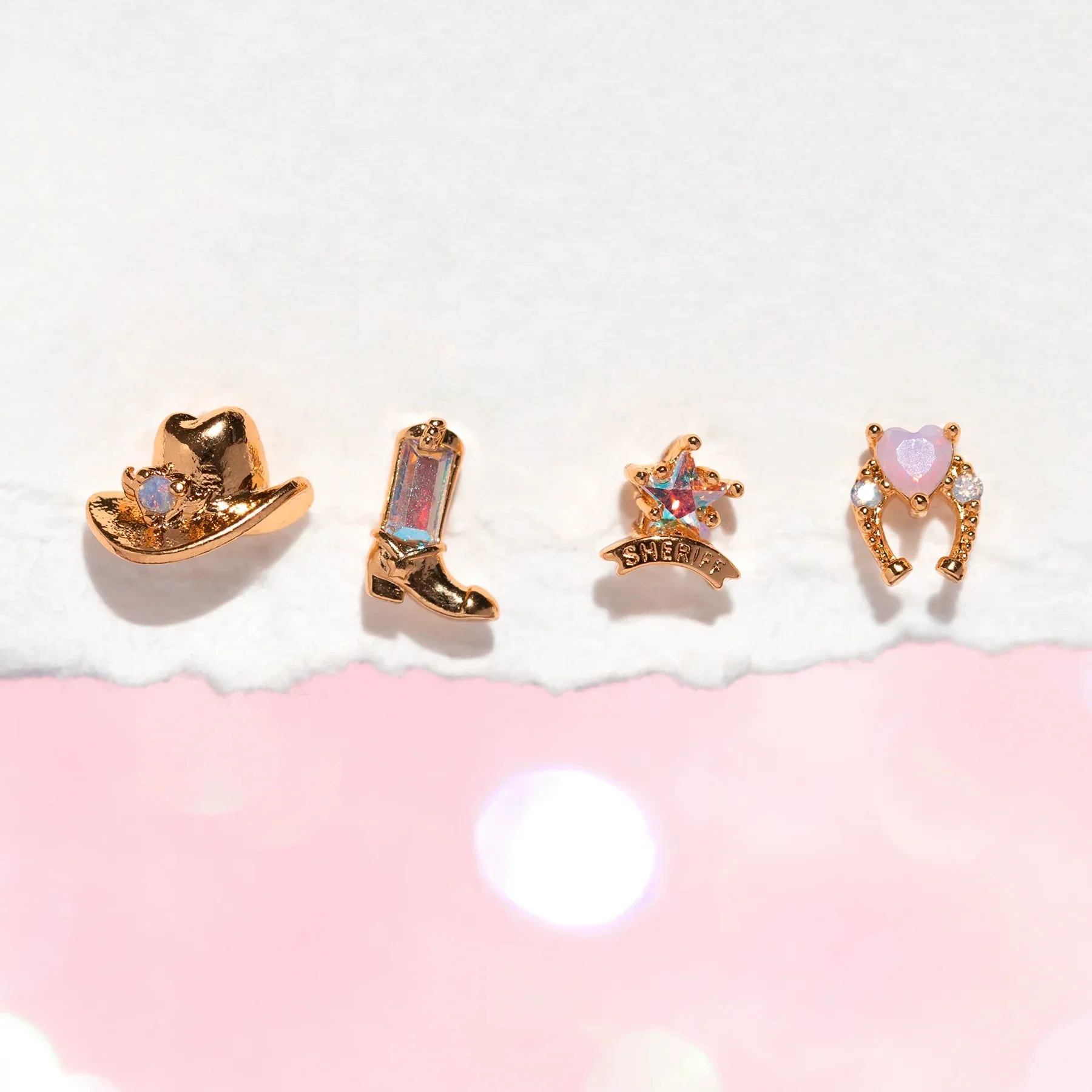 Wholesale Ear Jewelry Copper Inlaid Zircon Geometric Fivepointed Star Heart Women's - Image 3