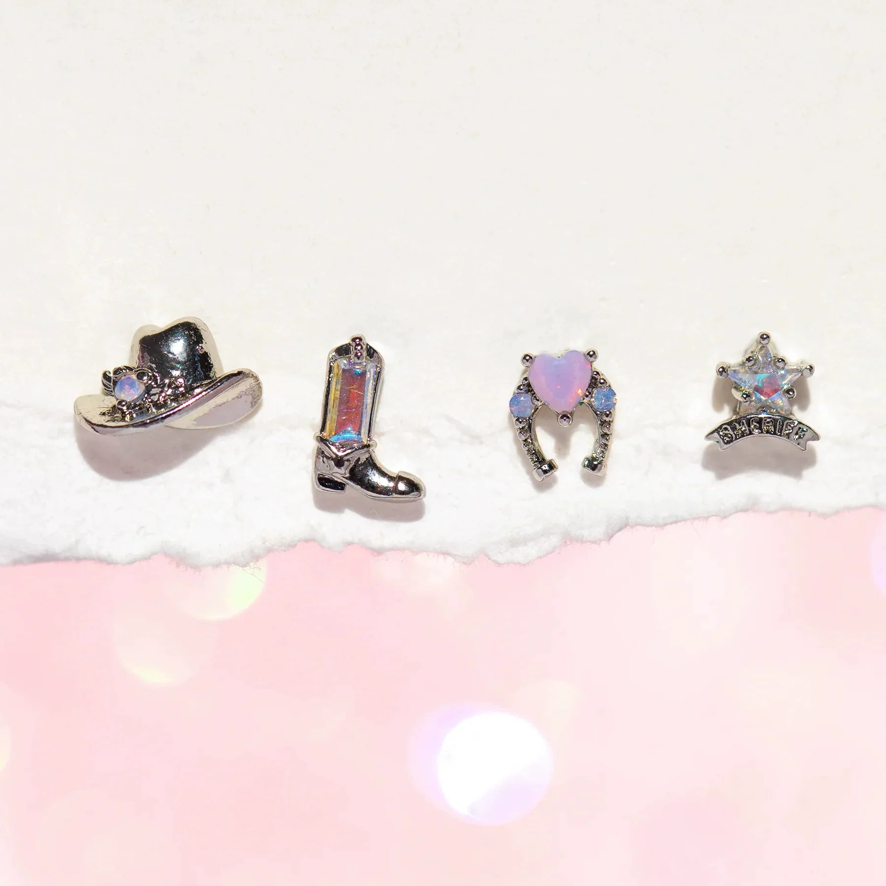 Wholesale Ear Jewelry Copper Inlaid Zircon Geometric Fivepointed Star Heart Women's - Image 4