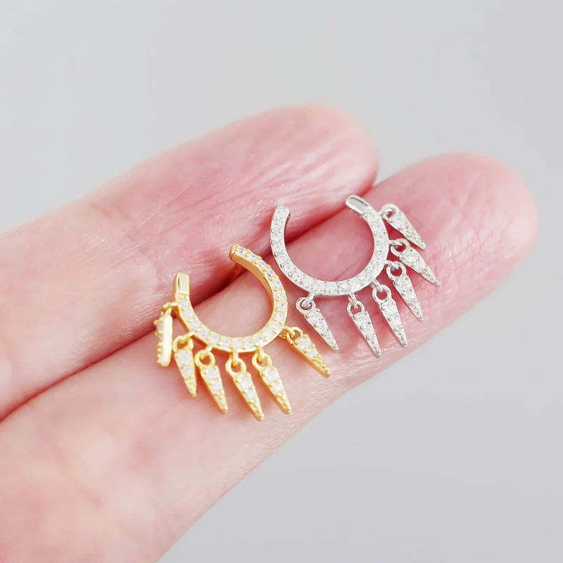 Wholesale Ear Stud Jewelry S925 Sterling Silver Geometric Design Electroplated For Women - Image 2