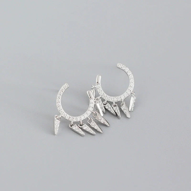 Wholesale Ear Stud Jewelry S925 Sterling Silver Geometric Design Electroplated For Women - Image 6