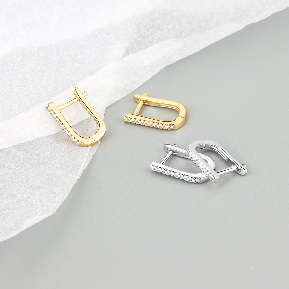 Wholesale Earrings 925 Sterling Silver Ushaped Geometric Electroplated - Image 4