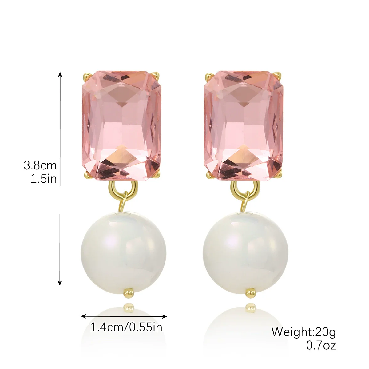 Wholesale Earrings Alloy Material Geometric Style Diamond Design - Image 8