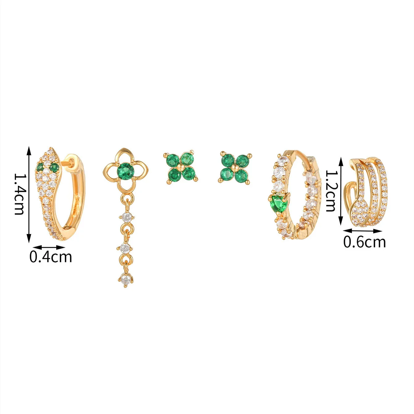 Wholesale Earrings Brass Plant Flowers Style Flower Modeling Electroplating - Image 4