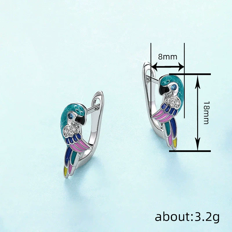 Wholesale Earrings Copper Animal Zodiac Geometric Zircon Jewelry Lovely Style - Image 4
