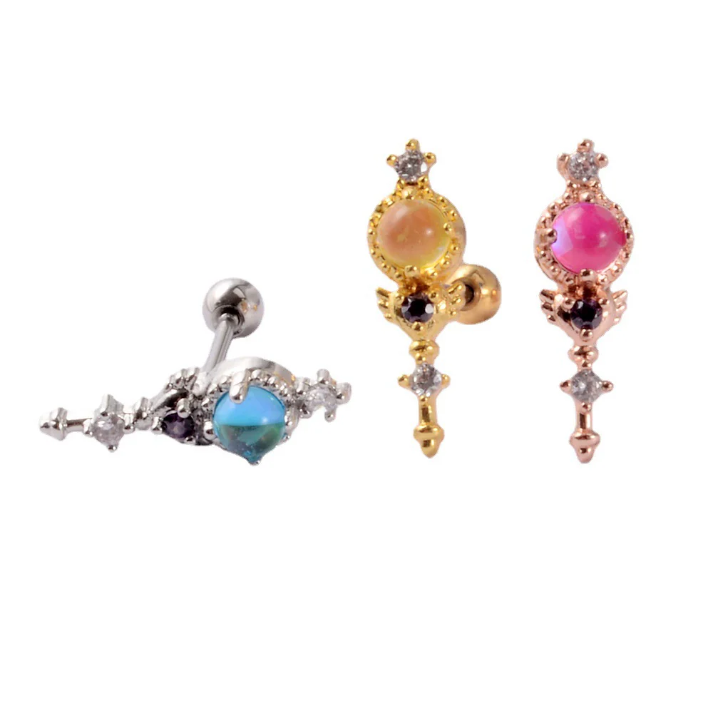 Wholesale Earrings Copper Candycolored Dreamchasing Dragonfly Animal Electroplated Heart Shape - Image 3
