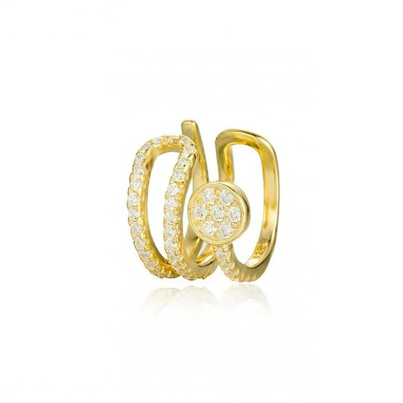 Wholesale Earrings Copper Electroplated Light Luxury Geometric U Shaped Ear Clips For Women And Couple