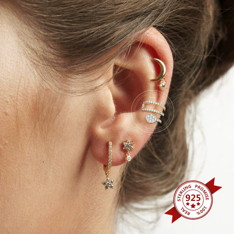 Wholesale Earrings Copper Electroplated Light Luxury Geometric U Shaped Ear Clips For Women And Couple - Image 2