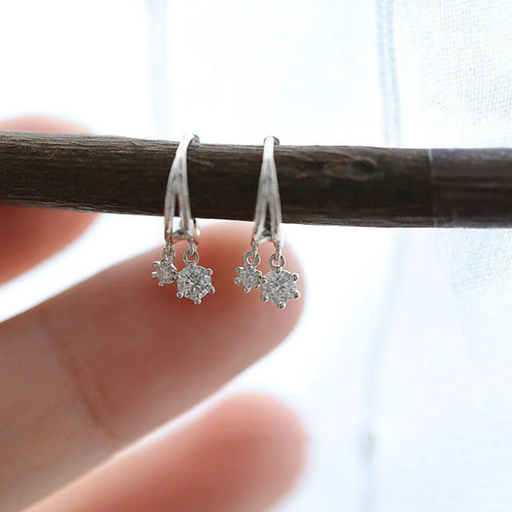 Wholesale Earrings Copper Geometric Zircon Flowers - Image 2