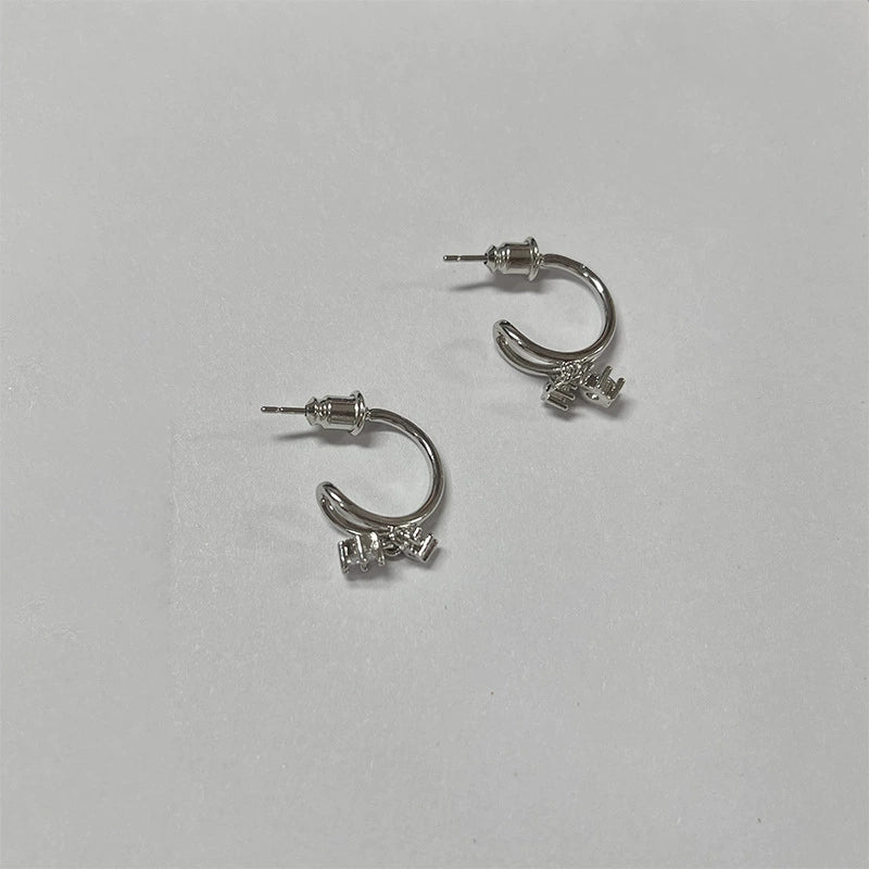 Wholesale Earrings Copper Geometric Zircon Flowers - Image 4