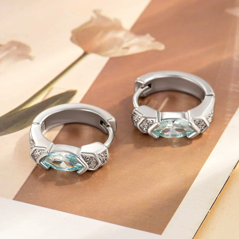 Wholesale Earrings Copper Geometric Zircon For Girls - Image 3