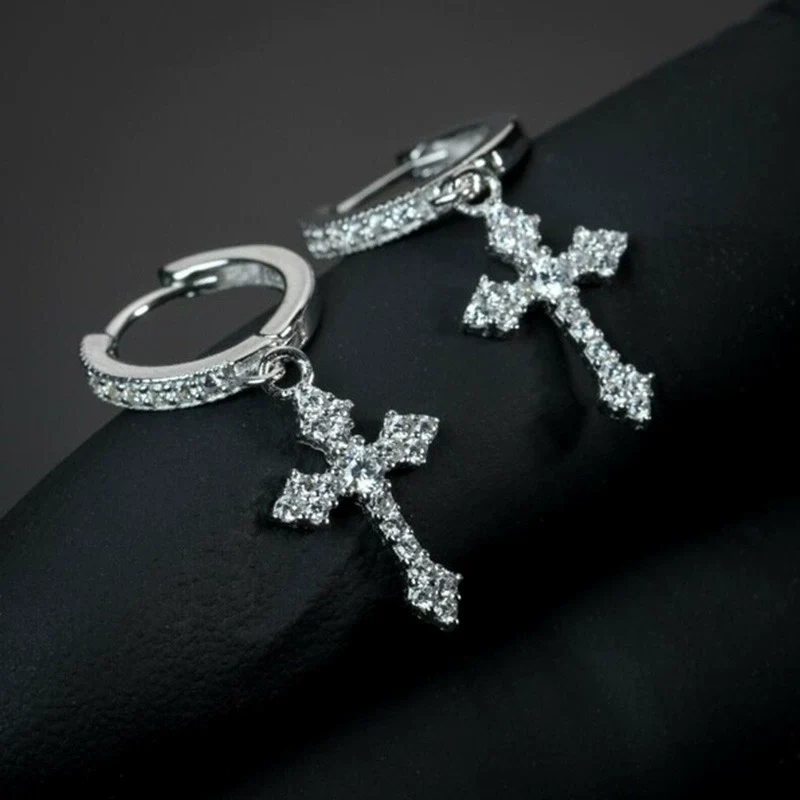Wholesale Earrings Copper Inlaid With Zircon Geometric Styling For Women