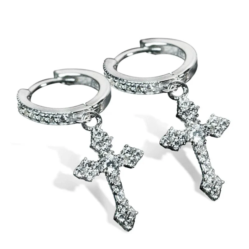 Wholesale Earrings Copper Inlaid With Zircon Geometric Styling For Women - Image 5