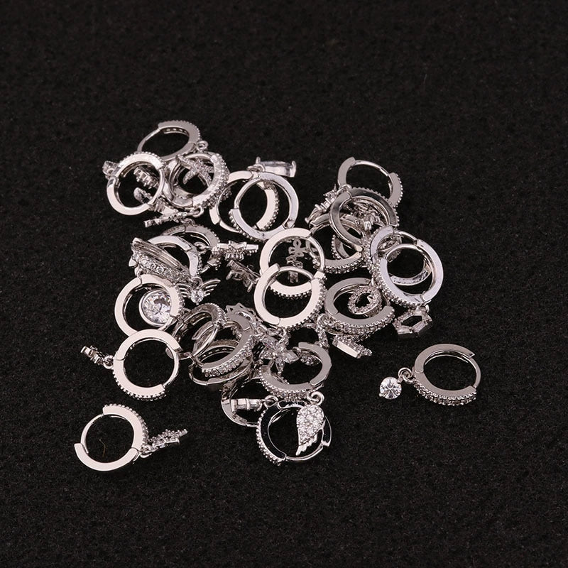 Wholesale Earrings Copper Inlaid Zircon Flowers Fashion - Image 2