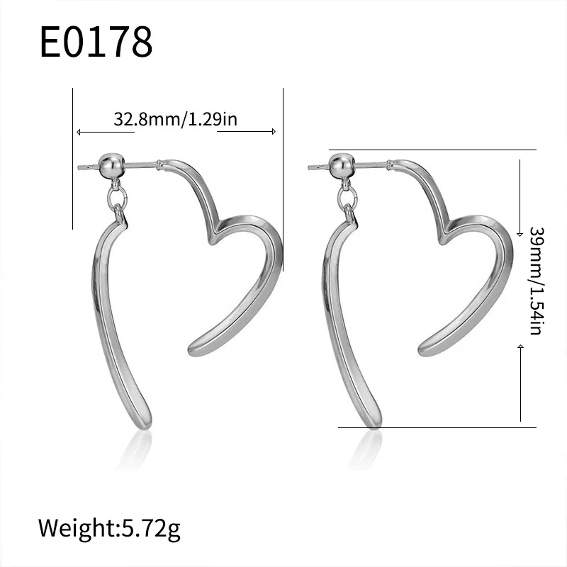 Wholesale Earrings Copper Plated 14K Gold Heart Shape Cross Style For Women - Image 7