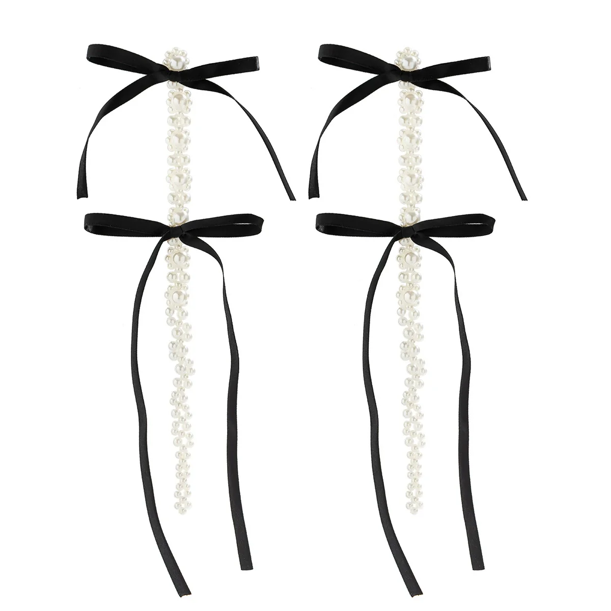 Wholesale Earrings Imitation Pearl Ribbon Bow Tie Handmade - Image 5