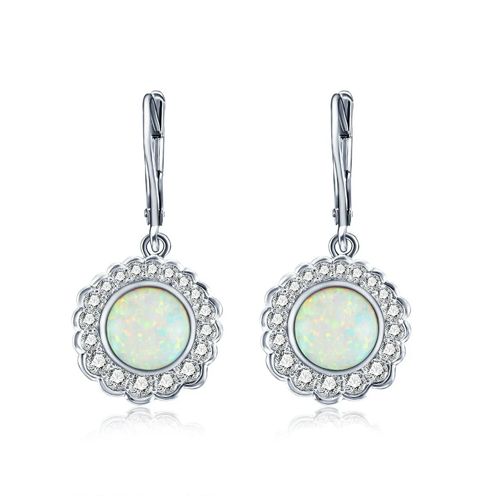 Wholesale Earrings Metal Opal Zircon Geometric Gold Plated - Image 8