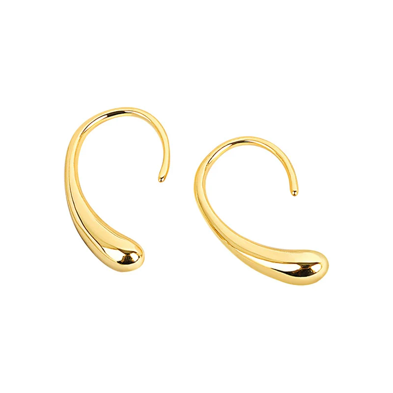 Wholesale Earrings S925 Sterling Silver Geometric Arc Drop Shaped Electroplated - Image 5