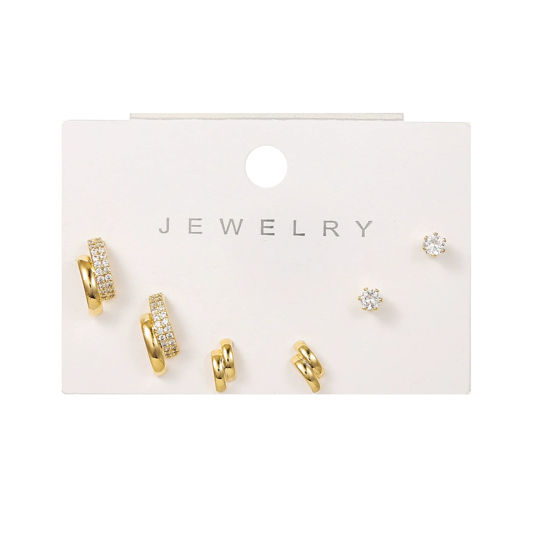 Wholesale Earrings Set S925 Sterling Silver And Copper Bear Four Leaf Clover Bow Heart Shaped Inlaid Zircon Geometric Style - Image 7