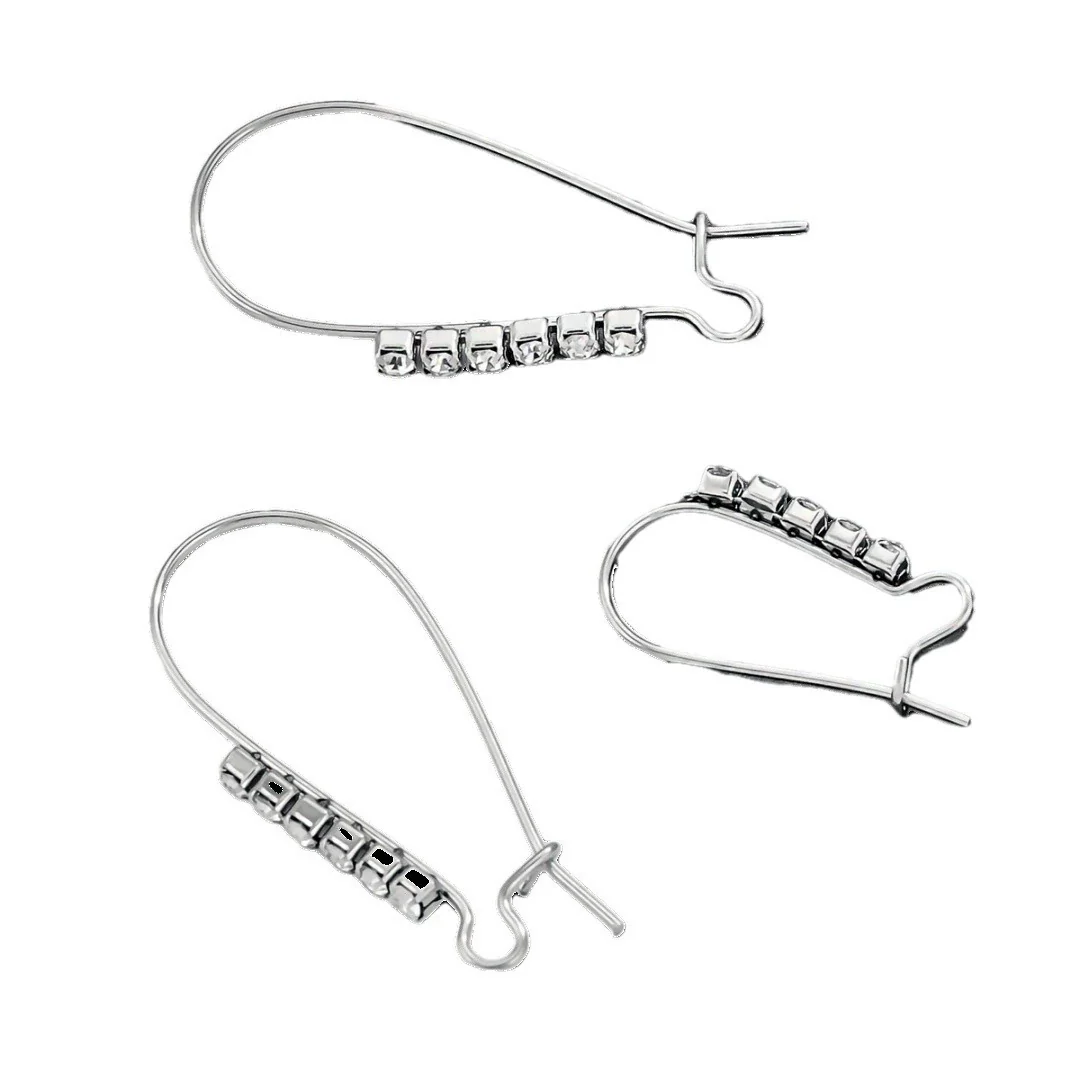 Wholesale Earrings Stainless Steel Geometric Love Rhinestone Electroplated Jewelry Accessories - Image 5