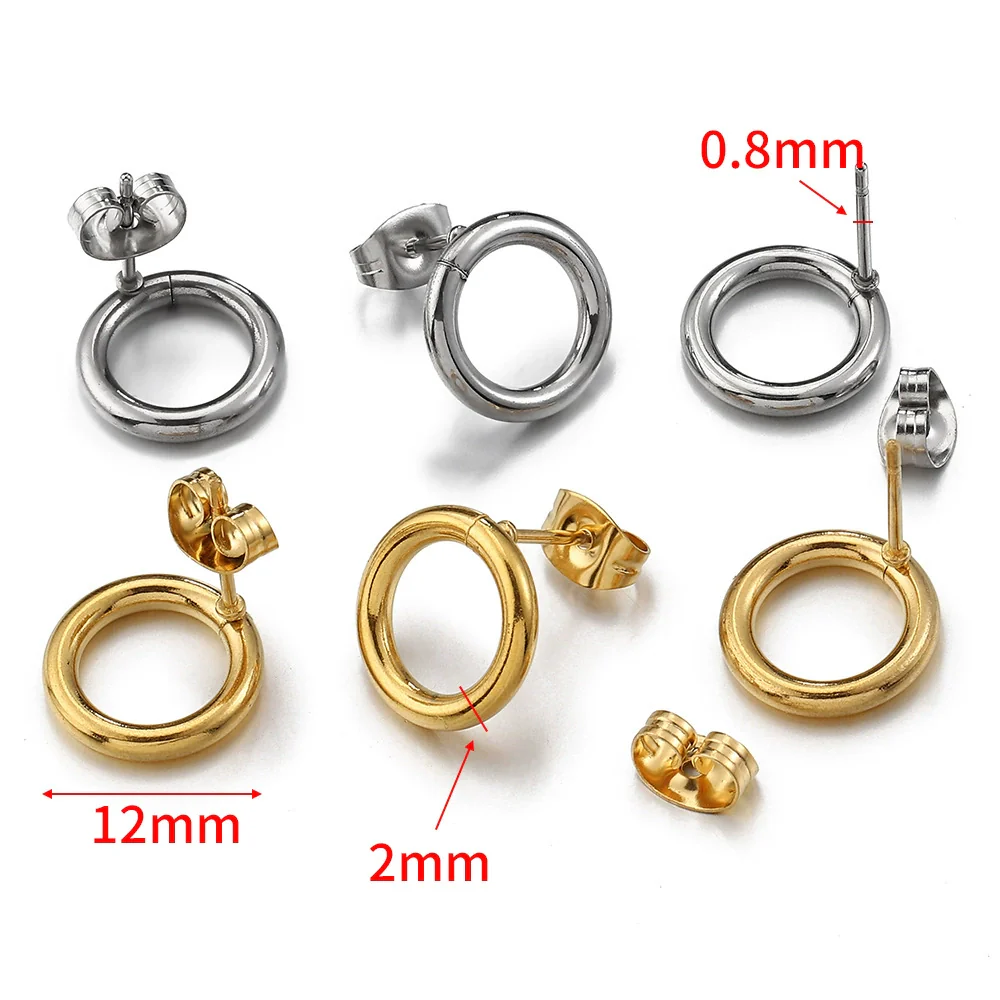 Wholesale Earrings Stainless Steel Geometric Vacuum Plated Handmade - Image 2