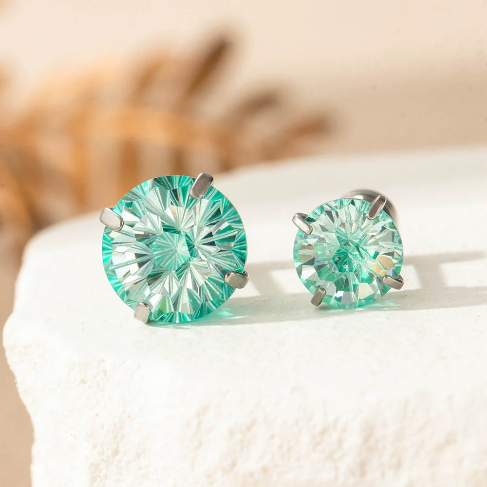 Wholesale Earrings Titanium Steel Inlaid Zircon Geometric Sweet Style For Women - Image 11